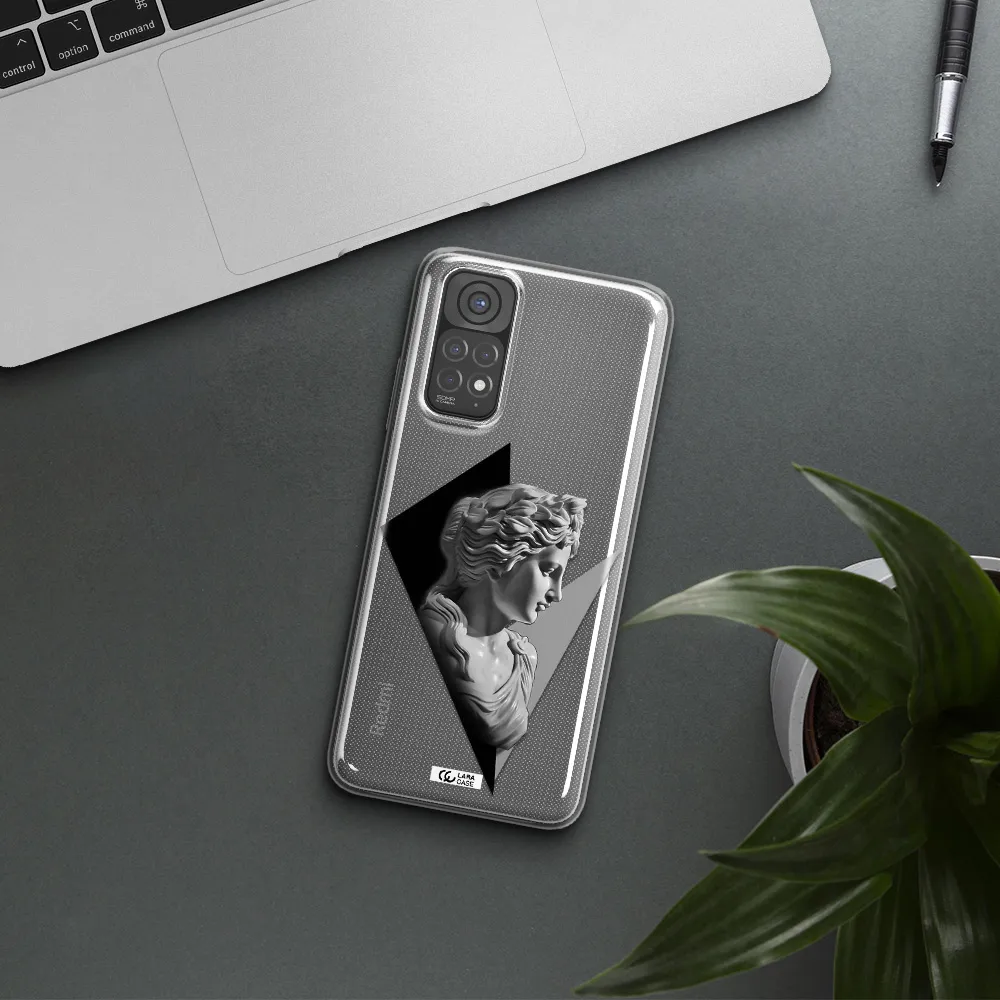 a close-up of a statue Xiaomi Redmi Note 11 Clear TPU Case