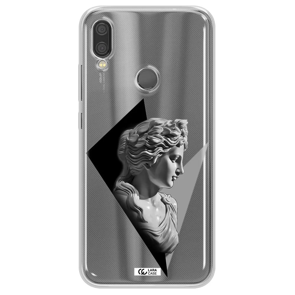 a close-up of a statue Xiaomi Redmi Note 7 Clear TPU Case