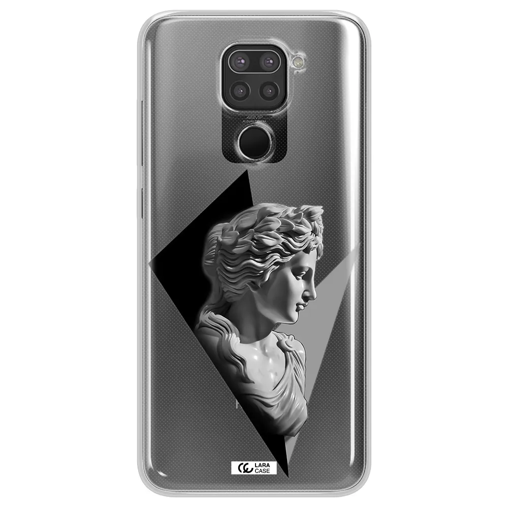 a close-up of a statue Xiaomi Redmi Note 9 Clear TPU Case