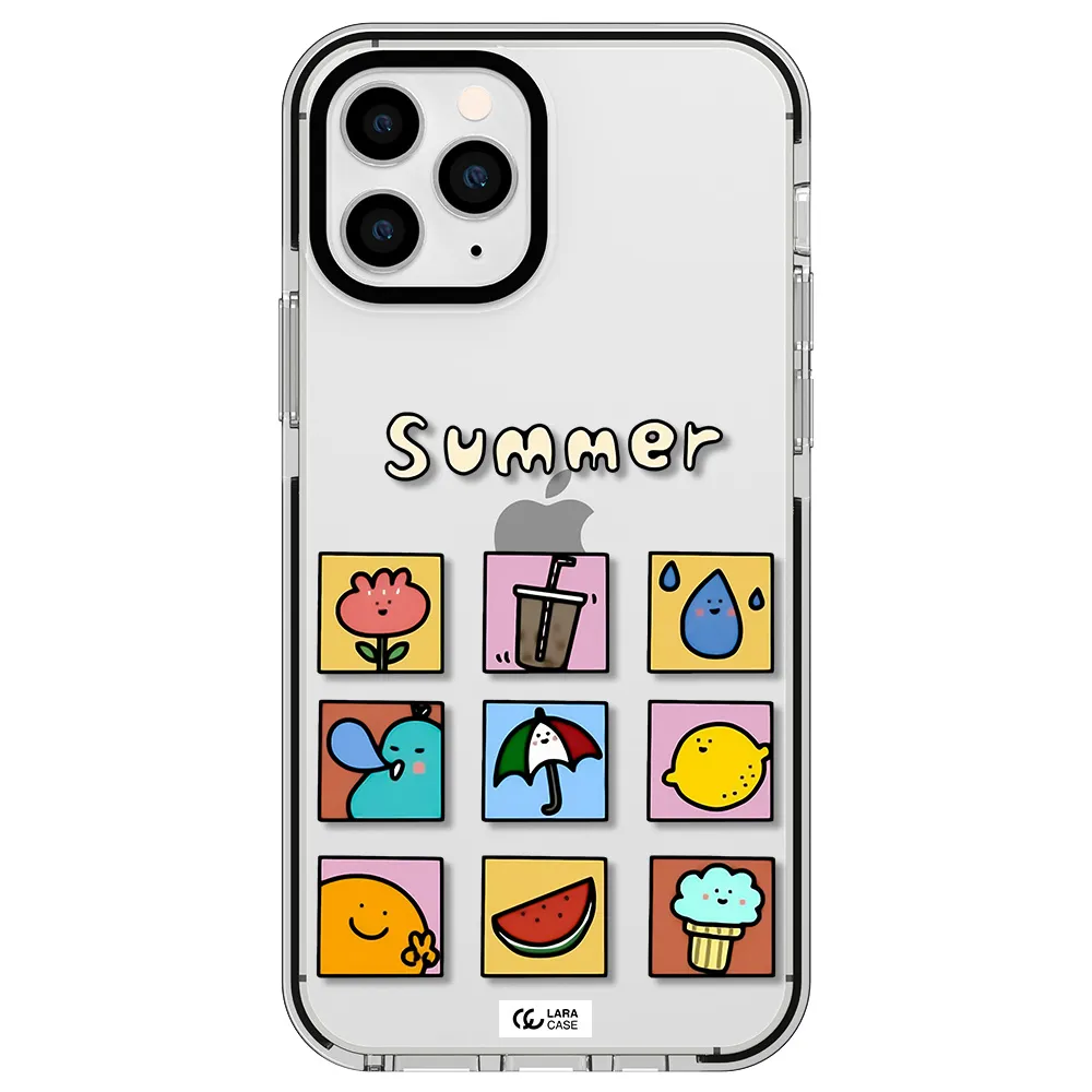 summer vibes Apple iPhone 11 pro impact black border Case