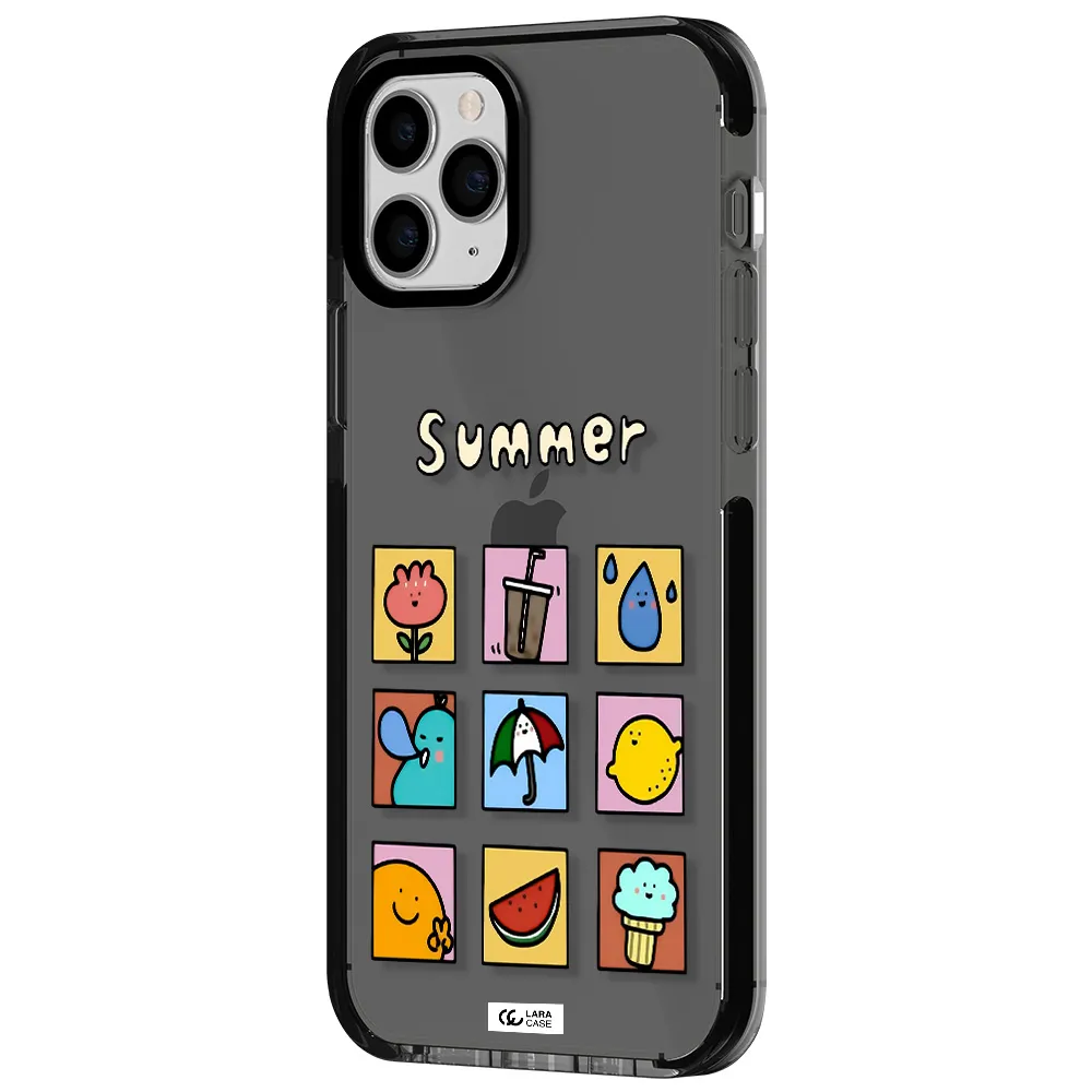 summer vibes Apple iPhone 11 pro impact Smoke Black Case