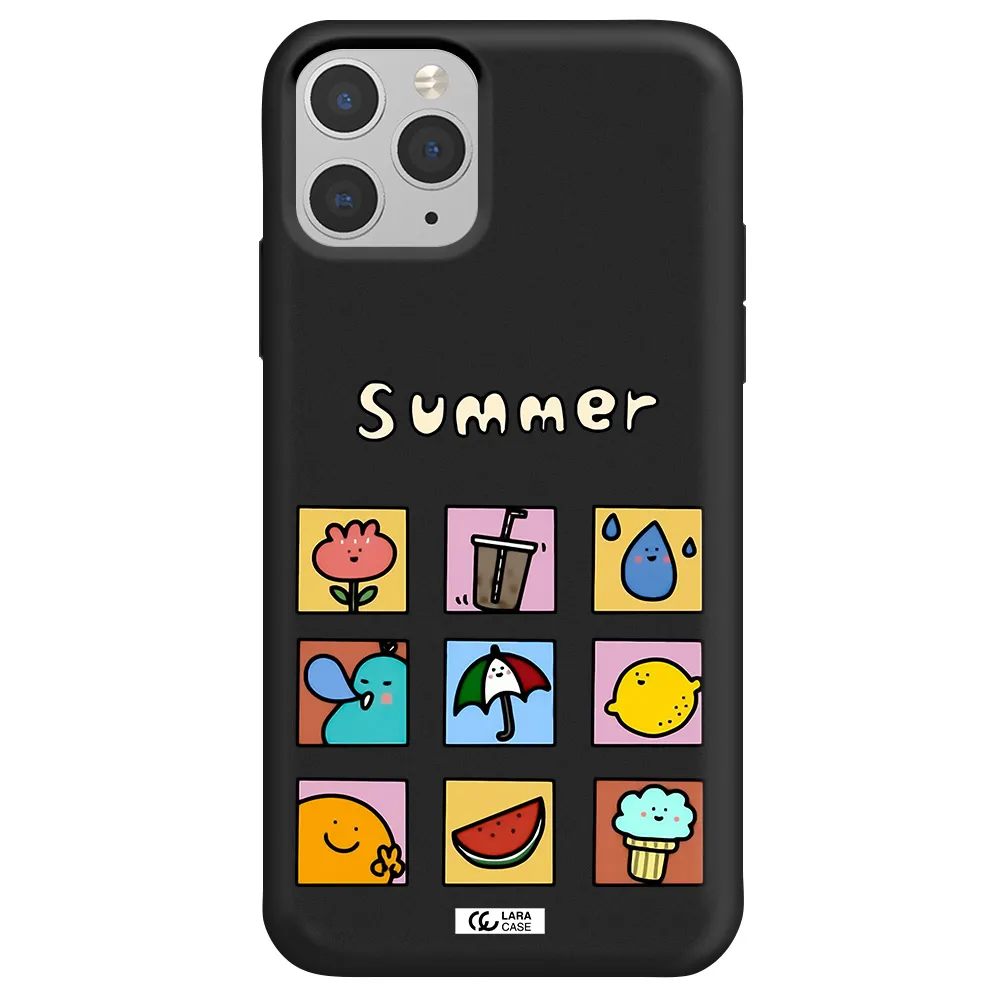 summer vibes Apple iPhone 11 pro max Silicone black Case