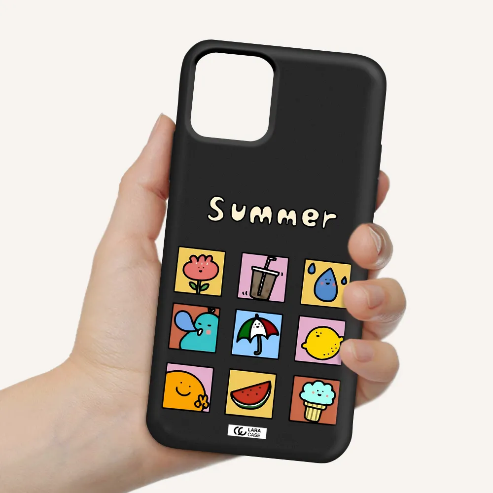 summer vibes Apple iPhone 11 pro max Silicone black Case