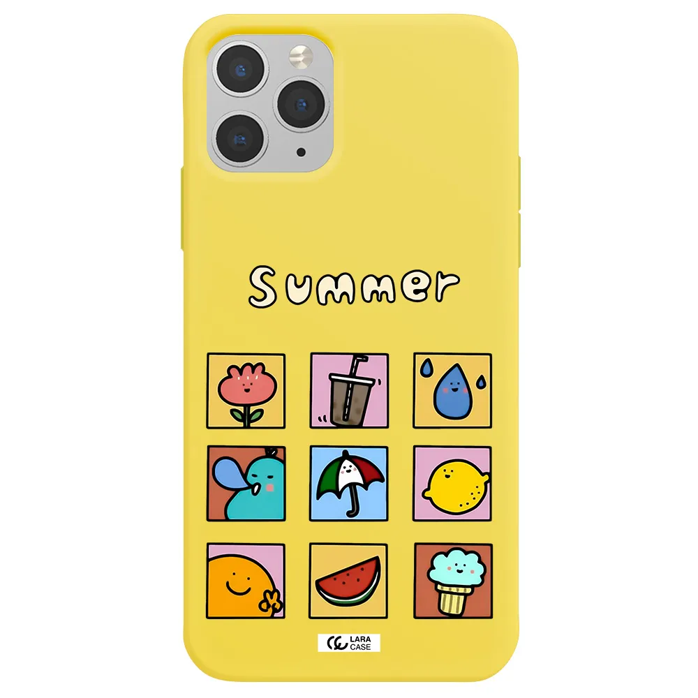 summer vibes Apple iPhone 11 pro max Silicone canary yellow Case