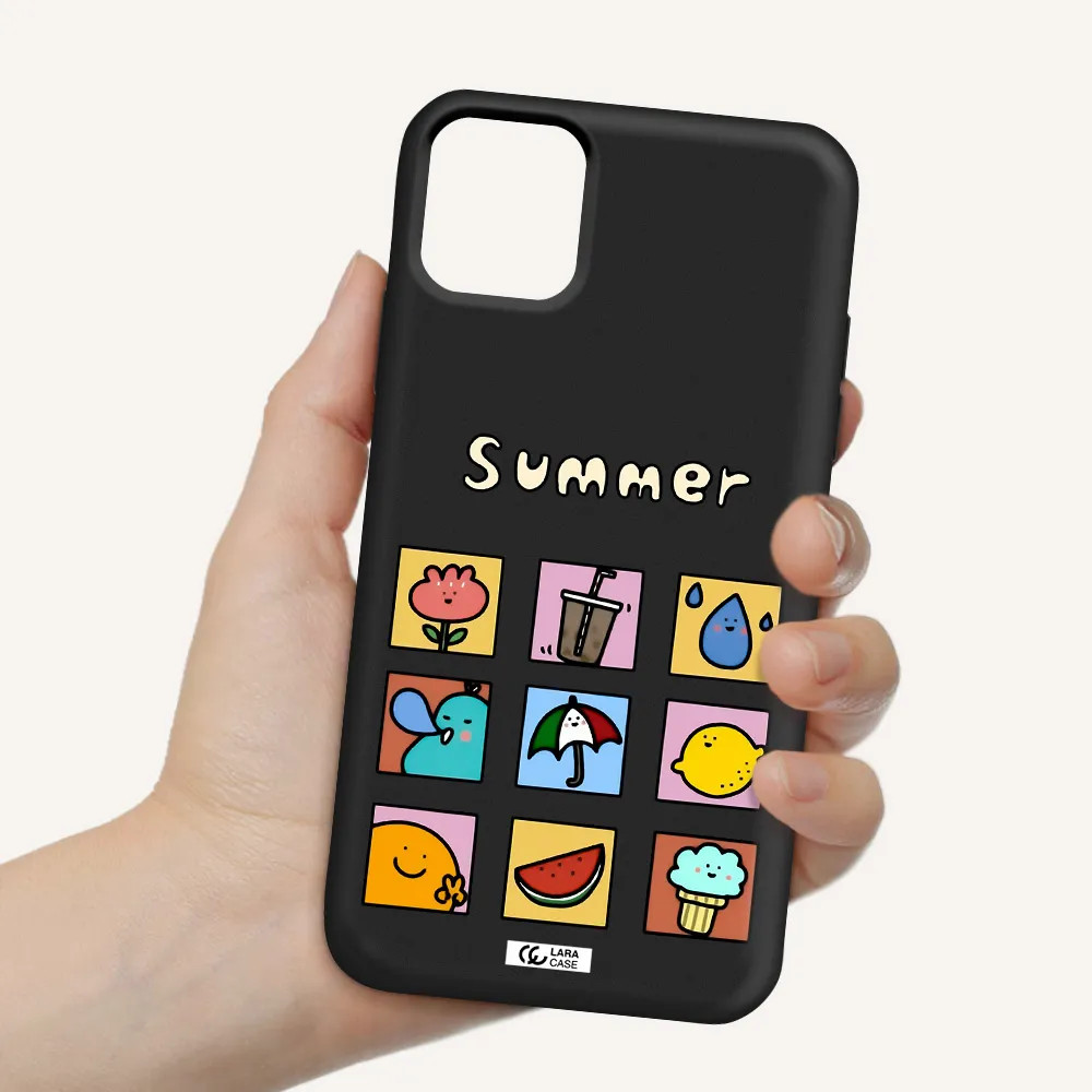 summer vibes Apple iPhone 11 Silicone black Case