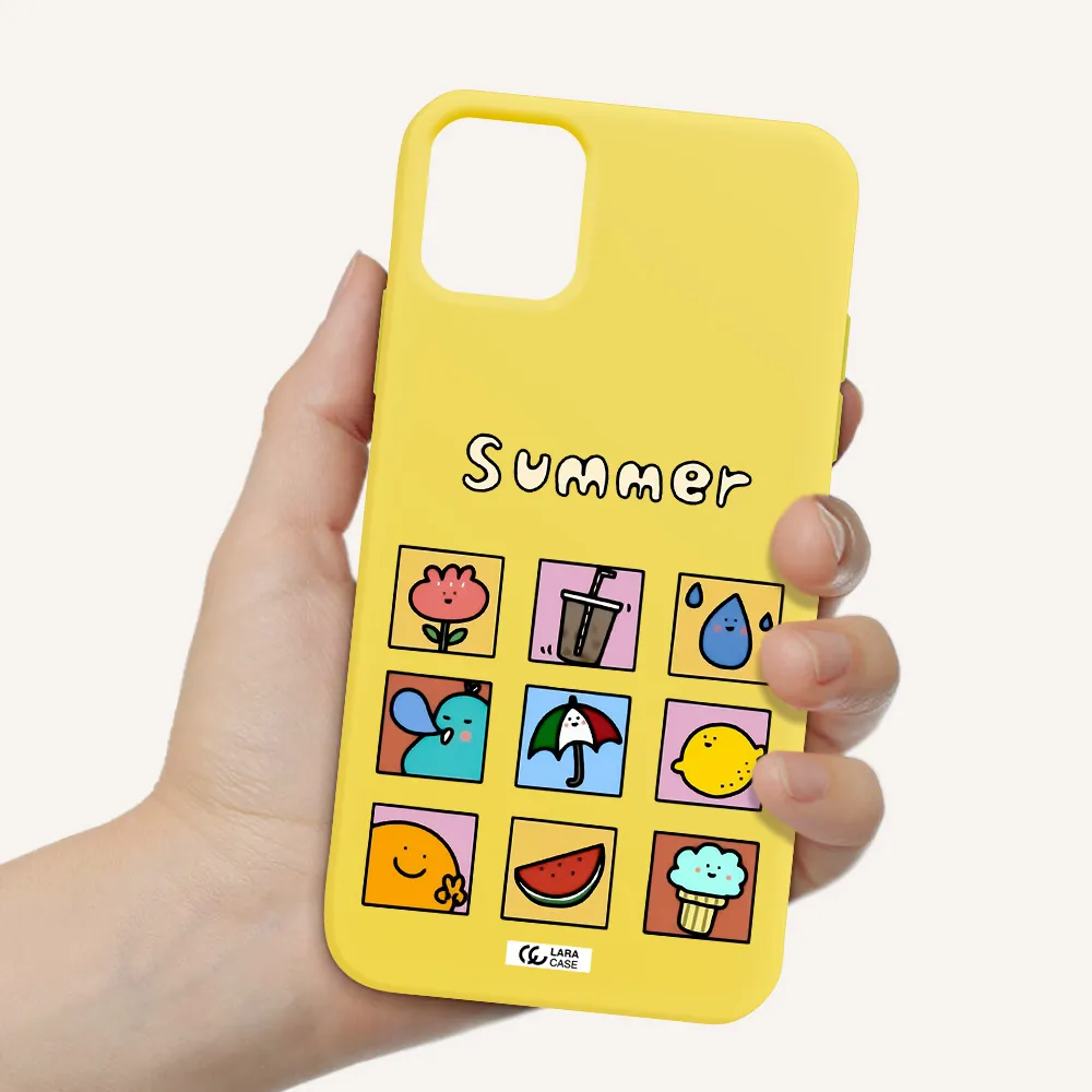 summer vibes Apple iPhone 11 Silicone canary yellow Case