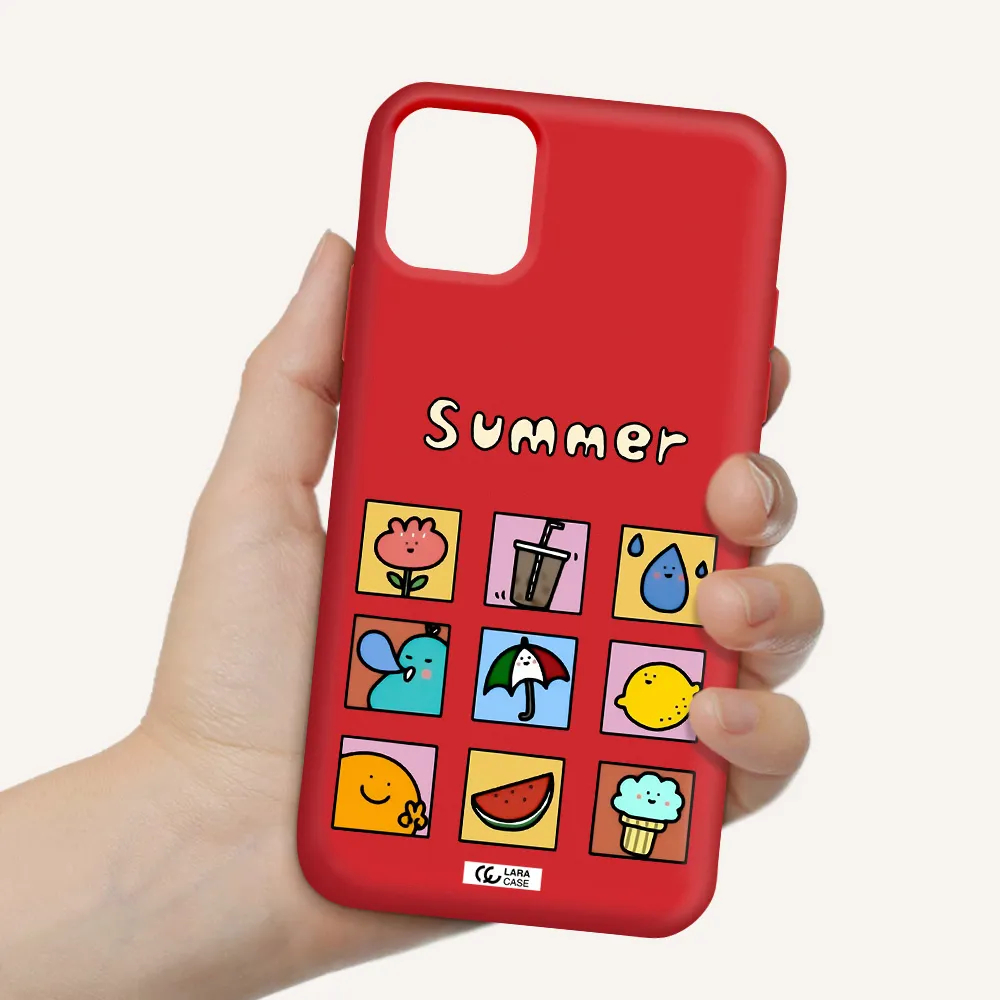 summer vibes Apple iPhone 11 Silicone Imperial Red Case