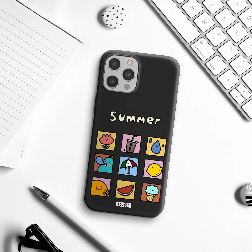 summer vibes Apple iPhone 12 pro Silicone black Case