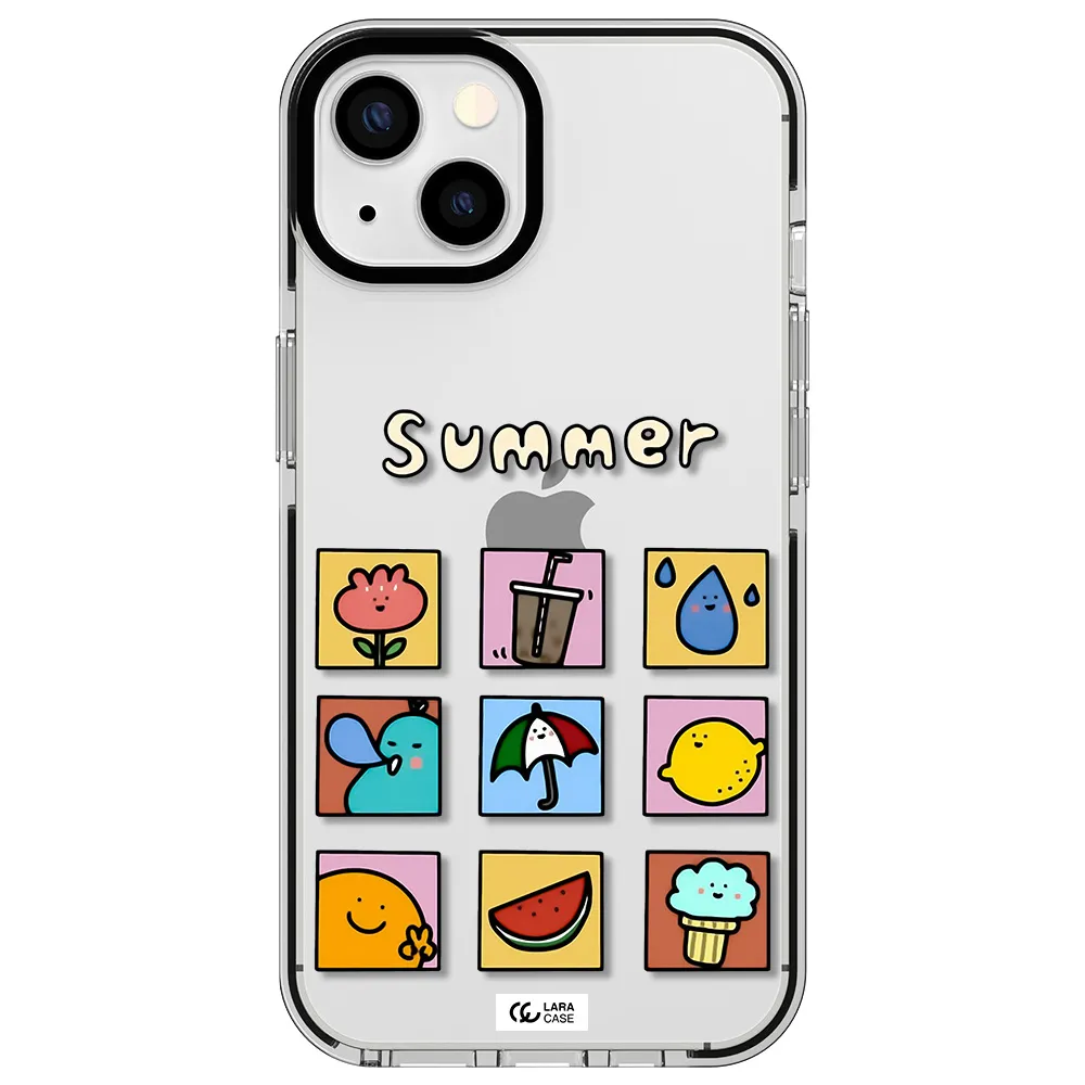 summer vibes Apple iPhone 13 impact black border Case