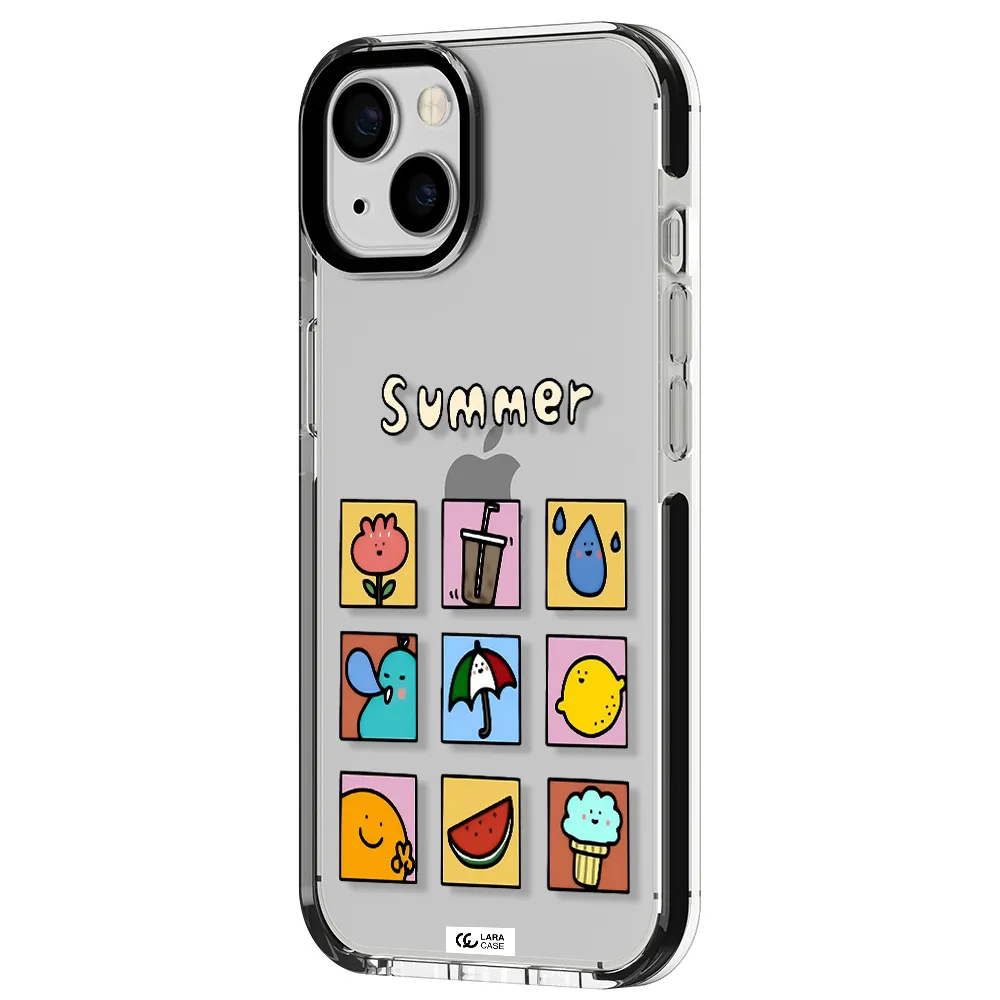 summer vibes Apple iPhone 13 impact black border Case