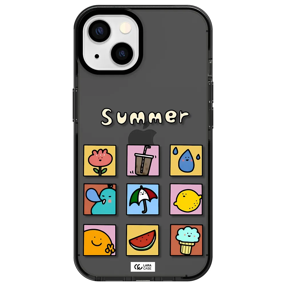summer vibes Apple iPhone 13 impact Smoke Black Case