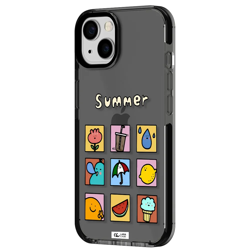 summer vibes Apple iPhone 13 impact Smoke Black Case