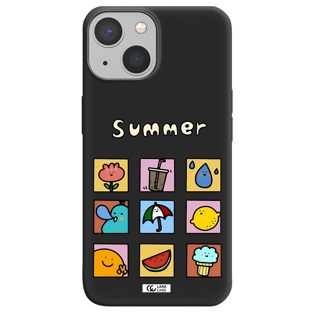 summer vibes Apple iPhone 13 mini Silicone black Case