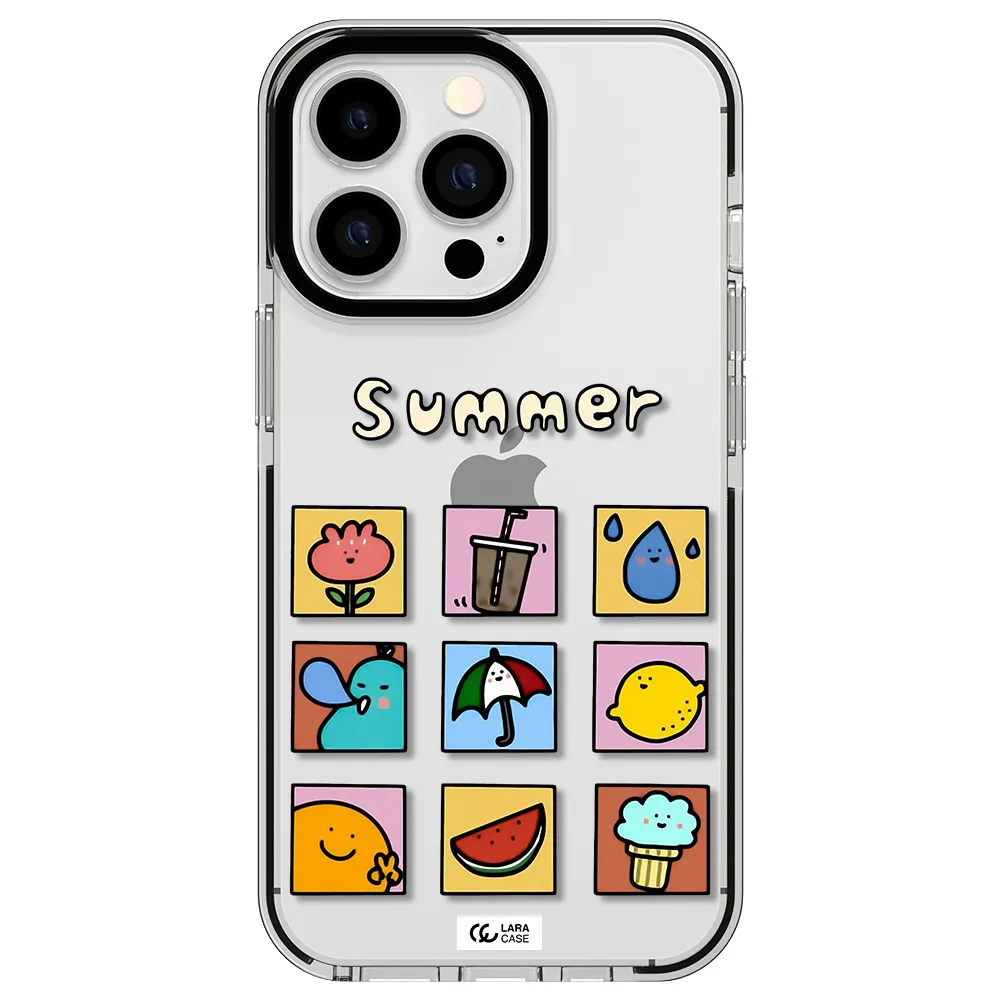 summer vibes Apple iPhone 13 Pro impact black border Case