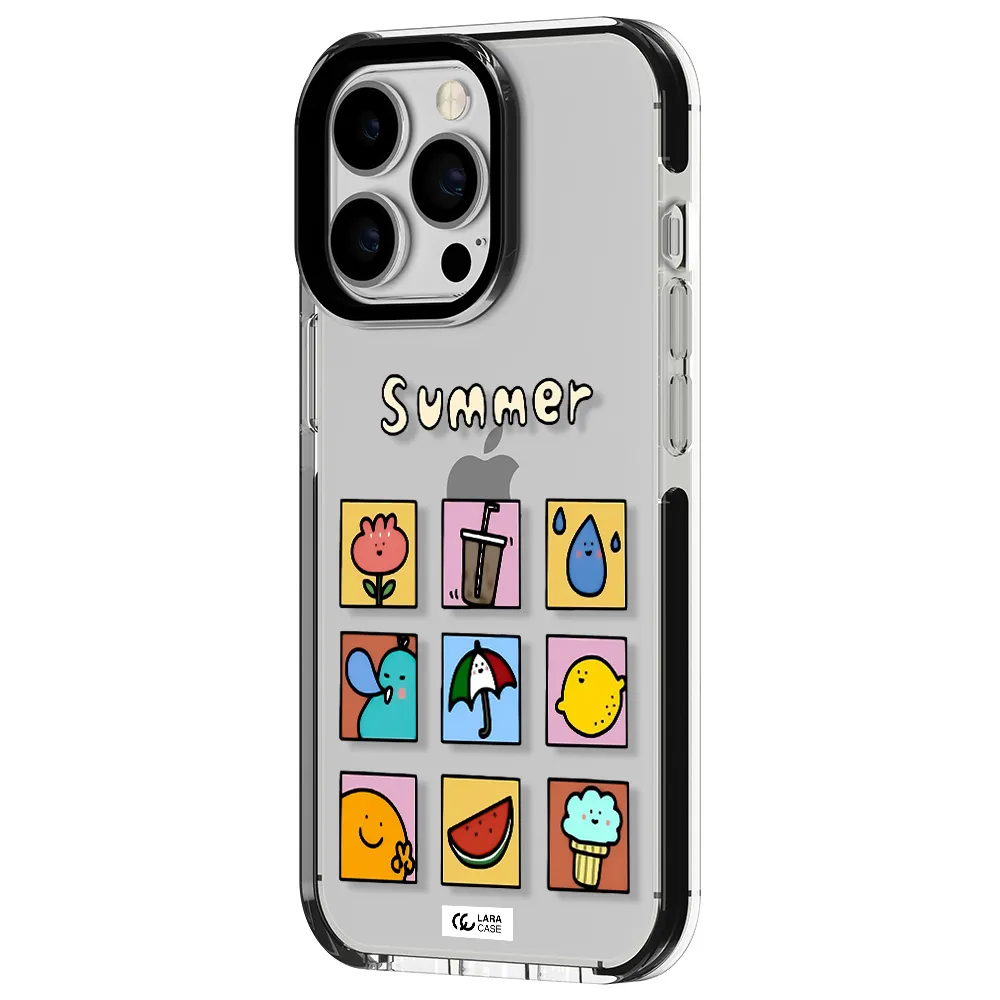 summer vibes Apple iPhone 13 Pro impact black border Case
