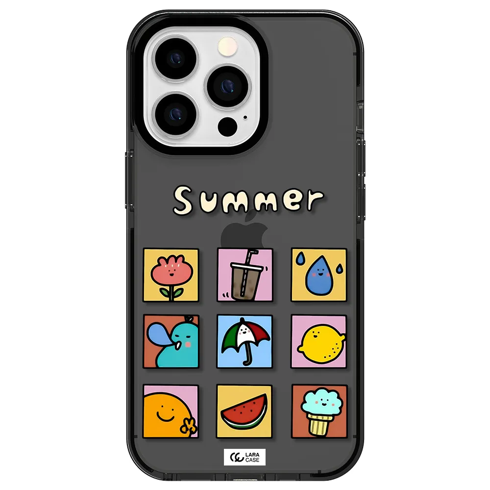 summer vibes Apple iPhone 13 Pro impact Smoke Black Case