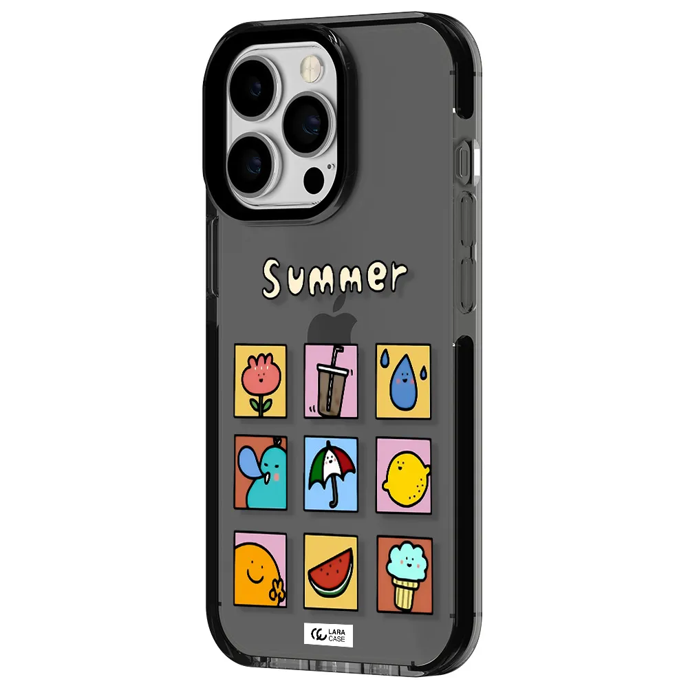 summer vibes Apple iPhone 13 Pro impact Smoke Black Case