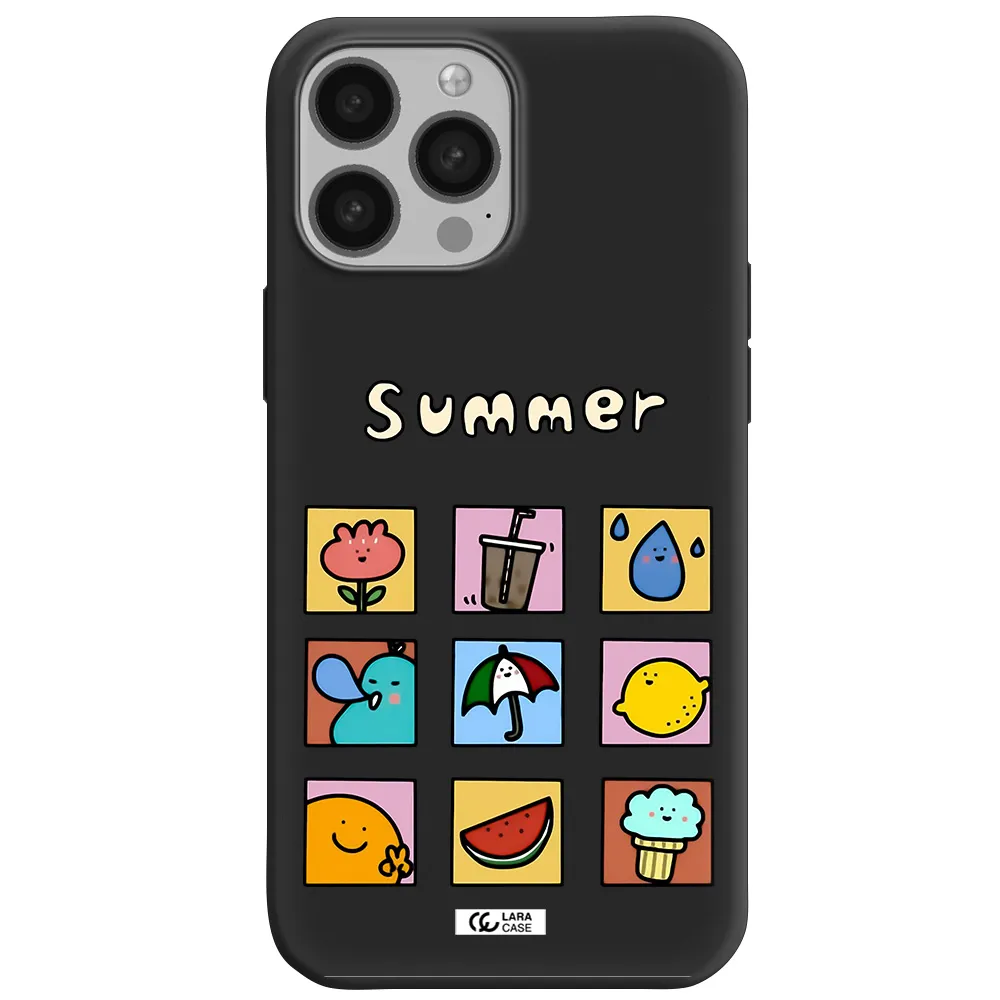 summer vibes Apple iPhone 13 Pro Max Silicone black Case