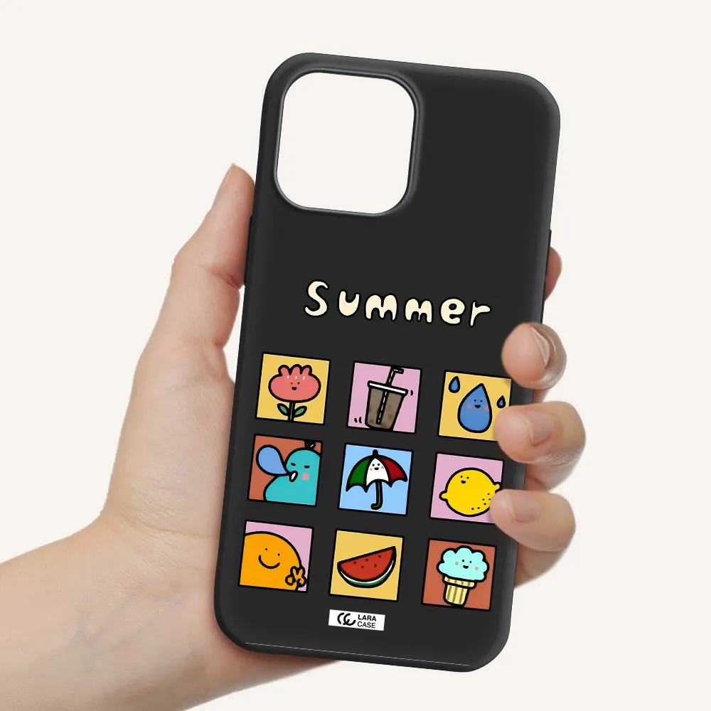 summer vibes Apple iPhone 13 Pro Max Silicone black Case