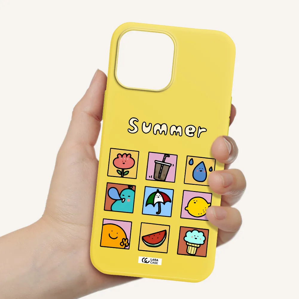 summer vibes Apple iPhone 13 Pro Max Silicone canary yellow Case