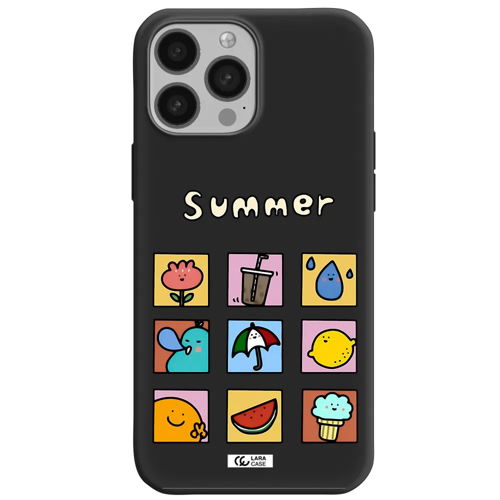 summer vibes Apple iPhone 13 Pro Silicone black Case