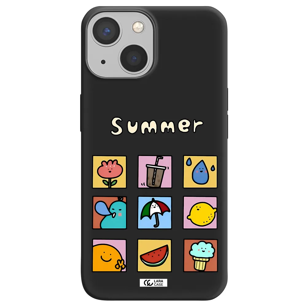 summer vibes Apple iPhone 13 Silicone black Case