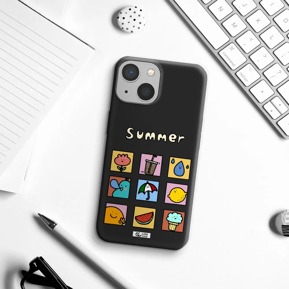 summer vibes Apple iPhone 13 Silicone black Case