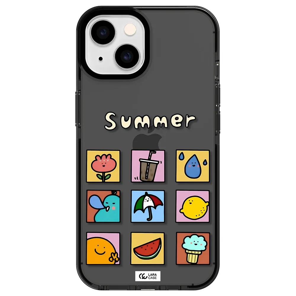summer vibes Apple iPhone 14 impact Smoke Black Case