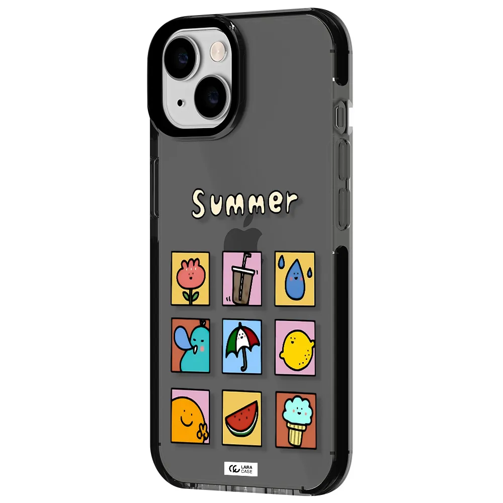 summer vibes Apple iPhone 14 impact Smoke Black Case