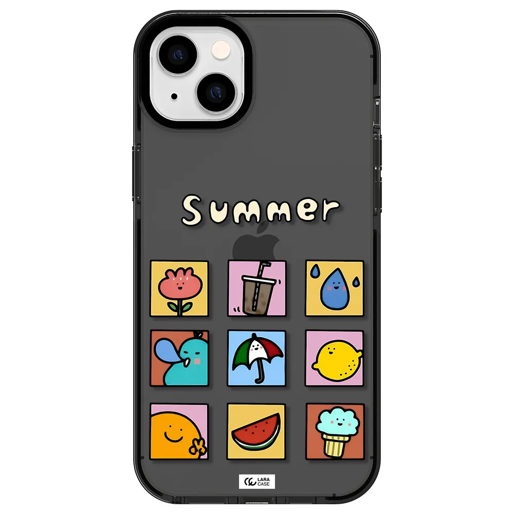 summer vibes Apple iPhone 14 plus impact Smoke Black Case