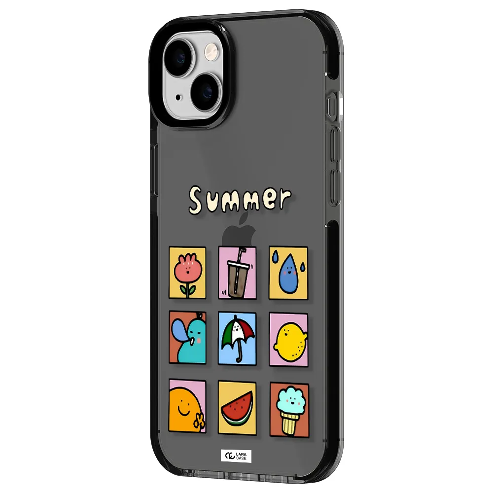 summer vibes Apple iPhone 14 plus impact Smoke Black Case