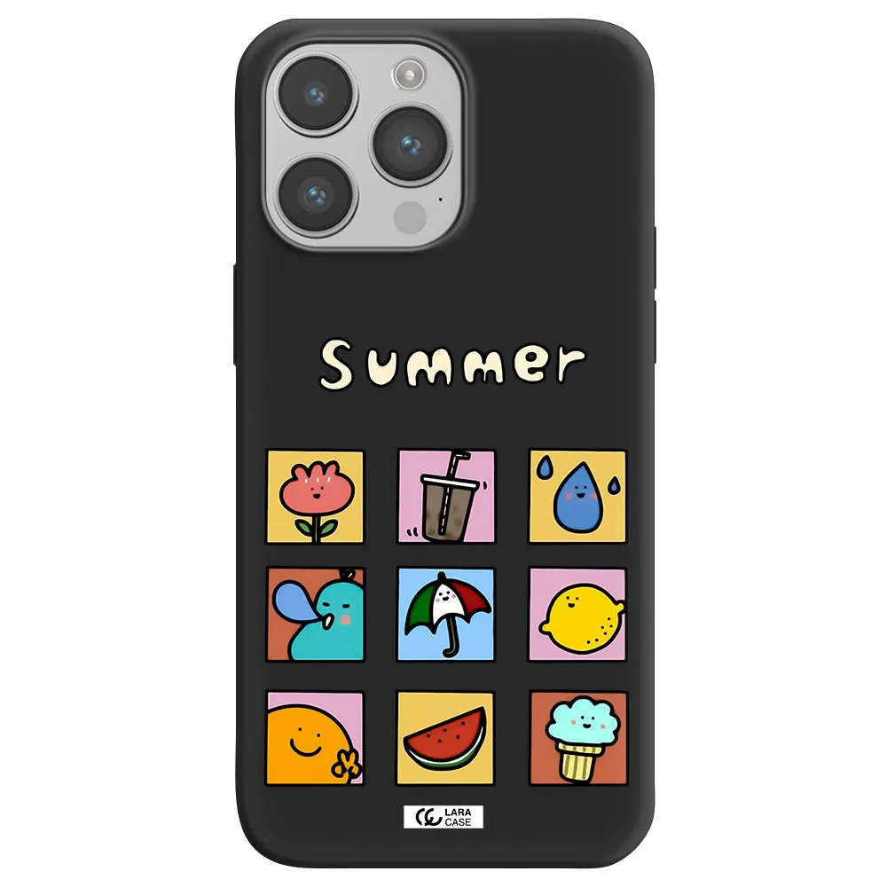 summer vibes Apple iPhone 14 pro max Silicone black Case