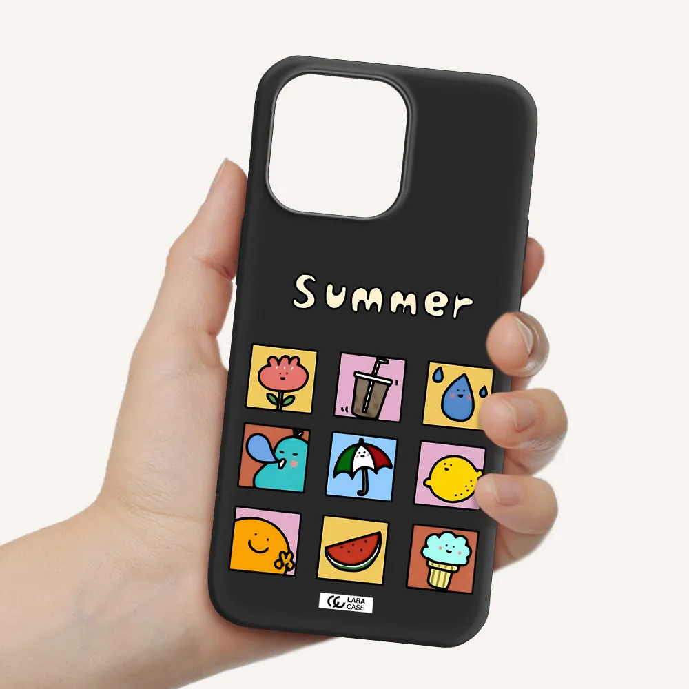 summer vibes Apple iPhone 14 pro max Silicone black Case