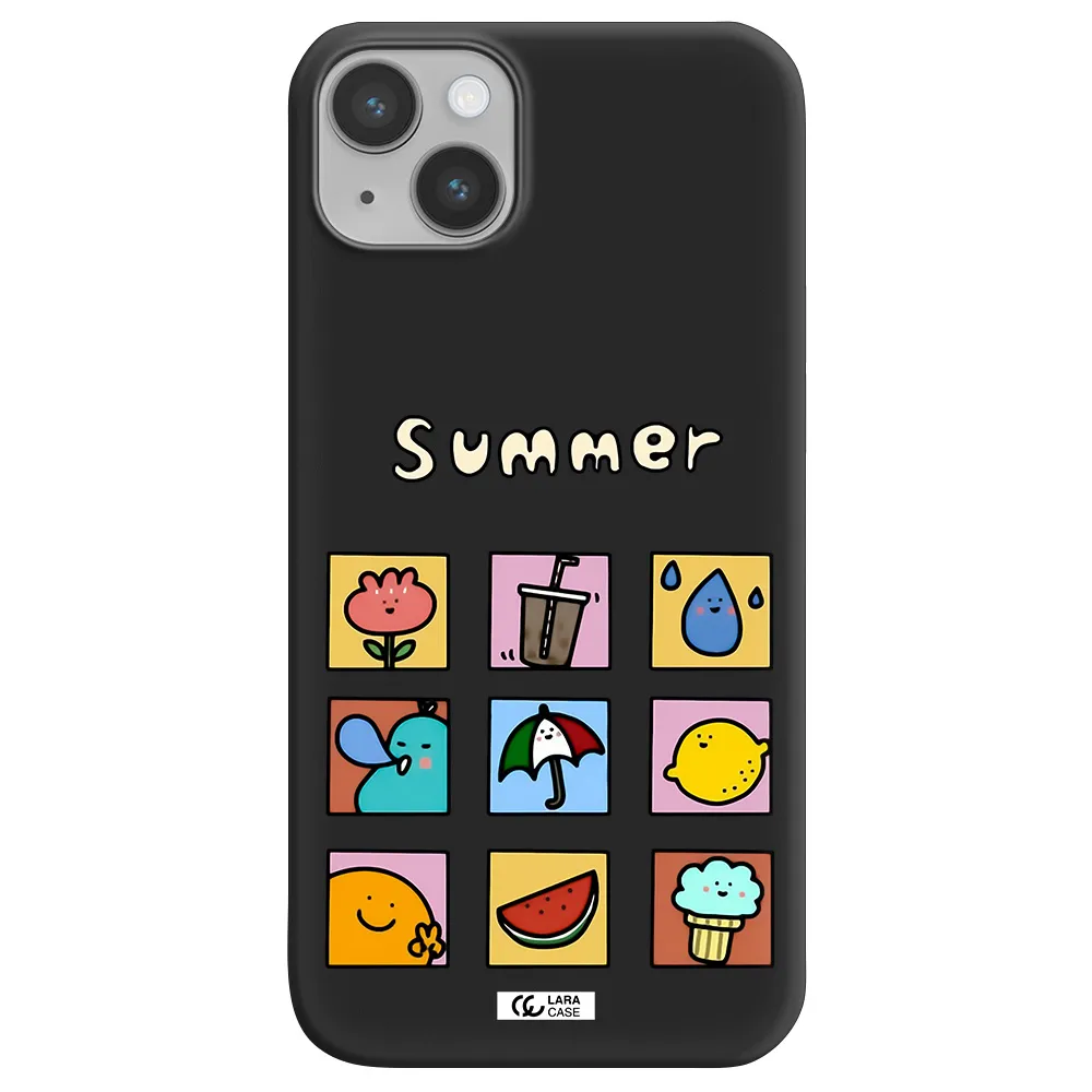summer vibes Apple iPhone 14 Silicone black Case