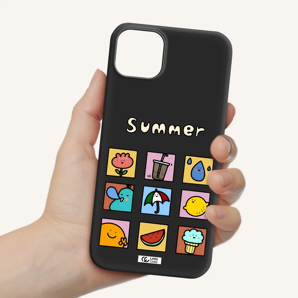 summer vibes Apple iPhone 14 Silicone black Case