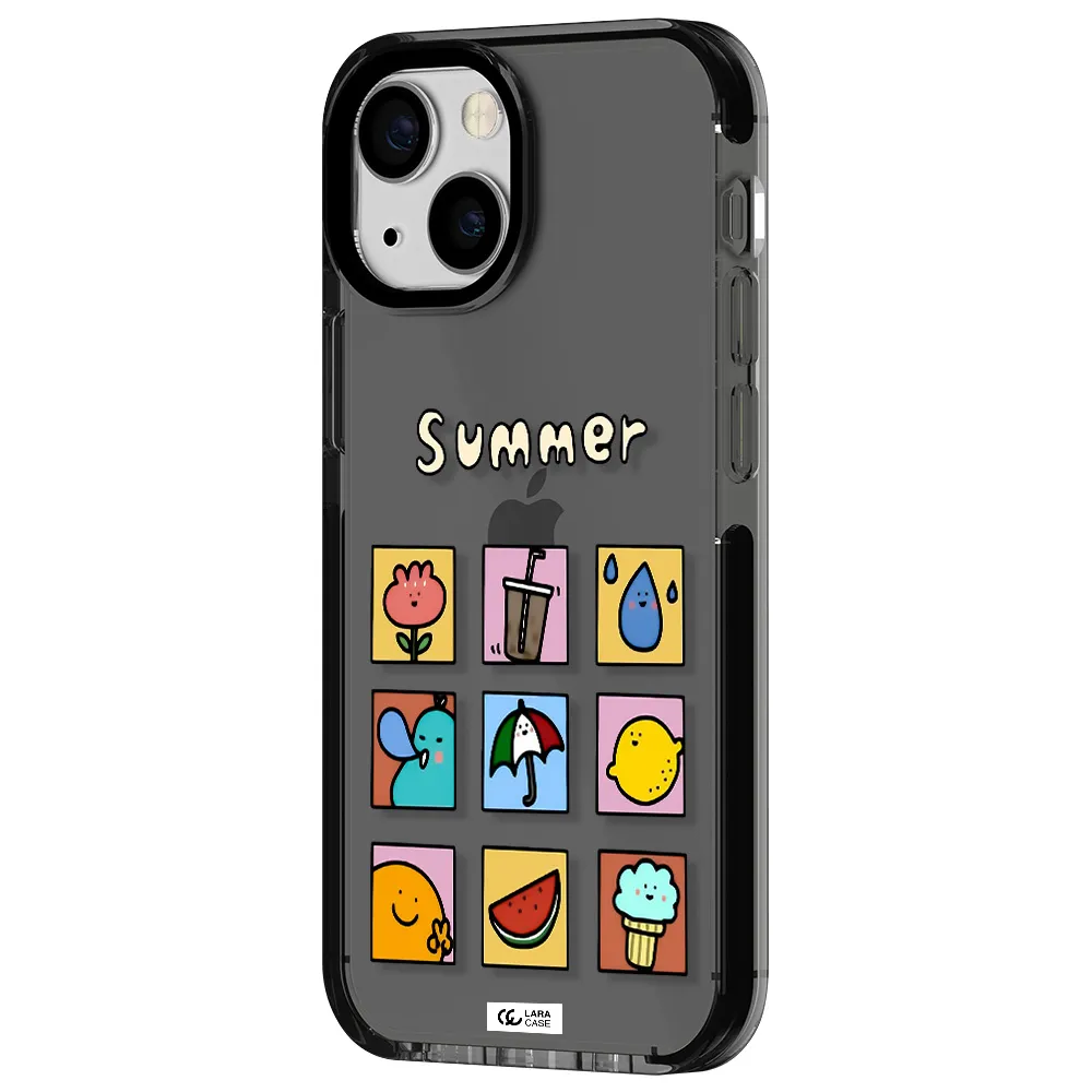 summer vibes Apple iPhone 15 impact Smoke Black Case
