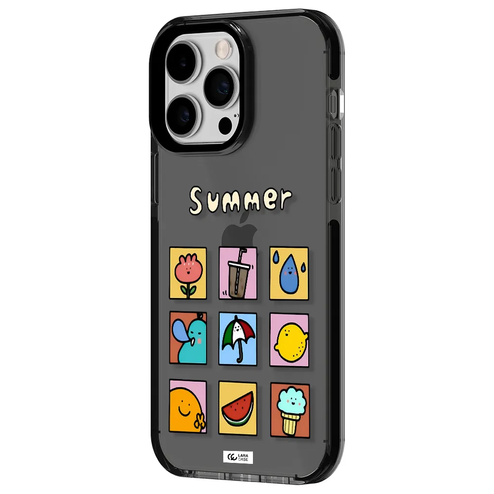 summer vibes Apple iPhone 15 Pro Max impact Smoke Black Case