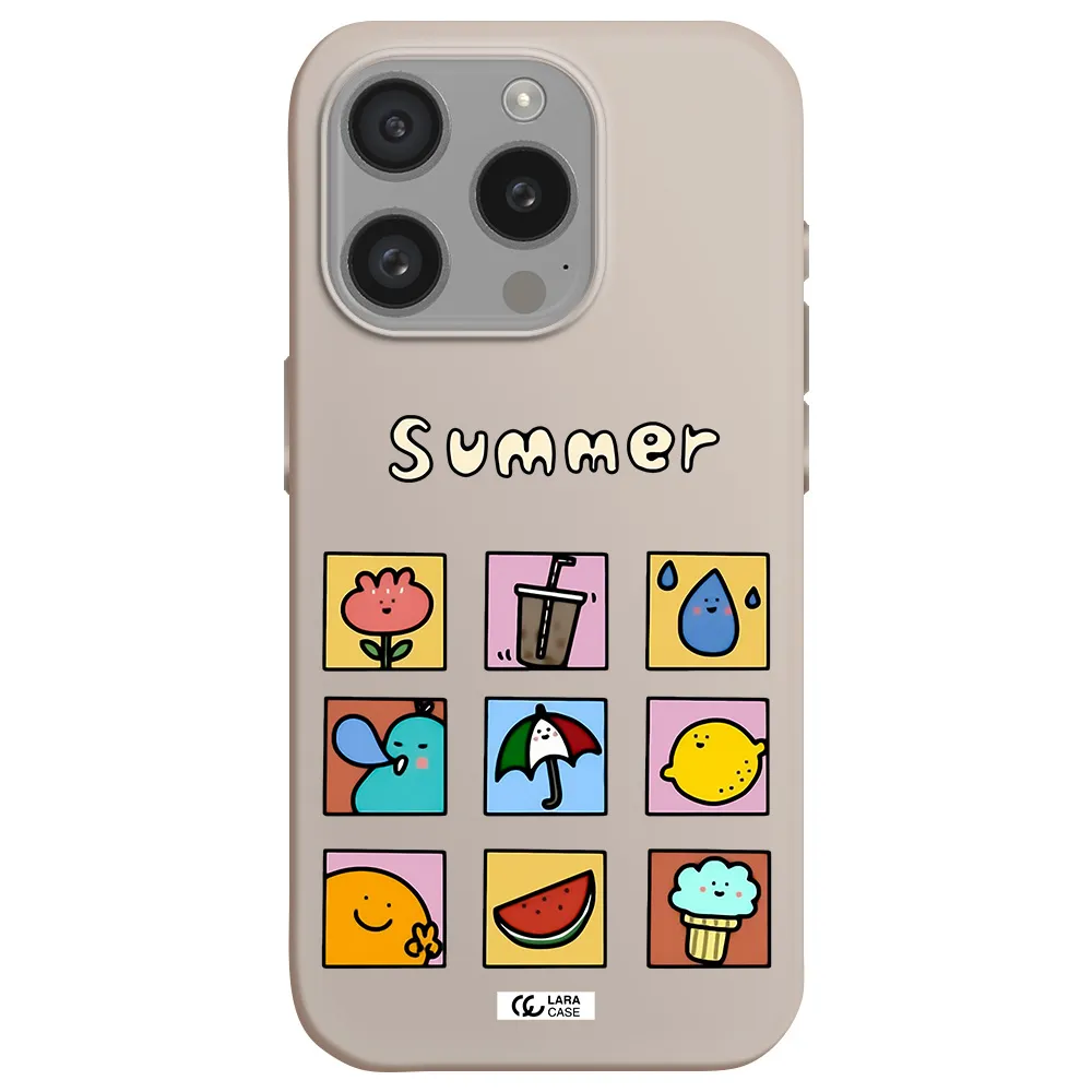 Summer Vibes Apple Iphone 15 Pro Silicone Stone Case