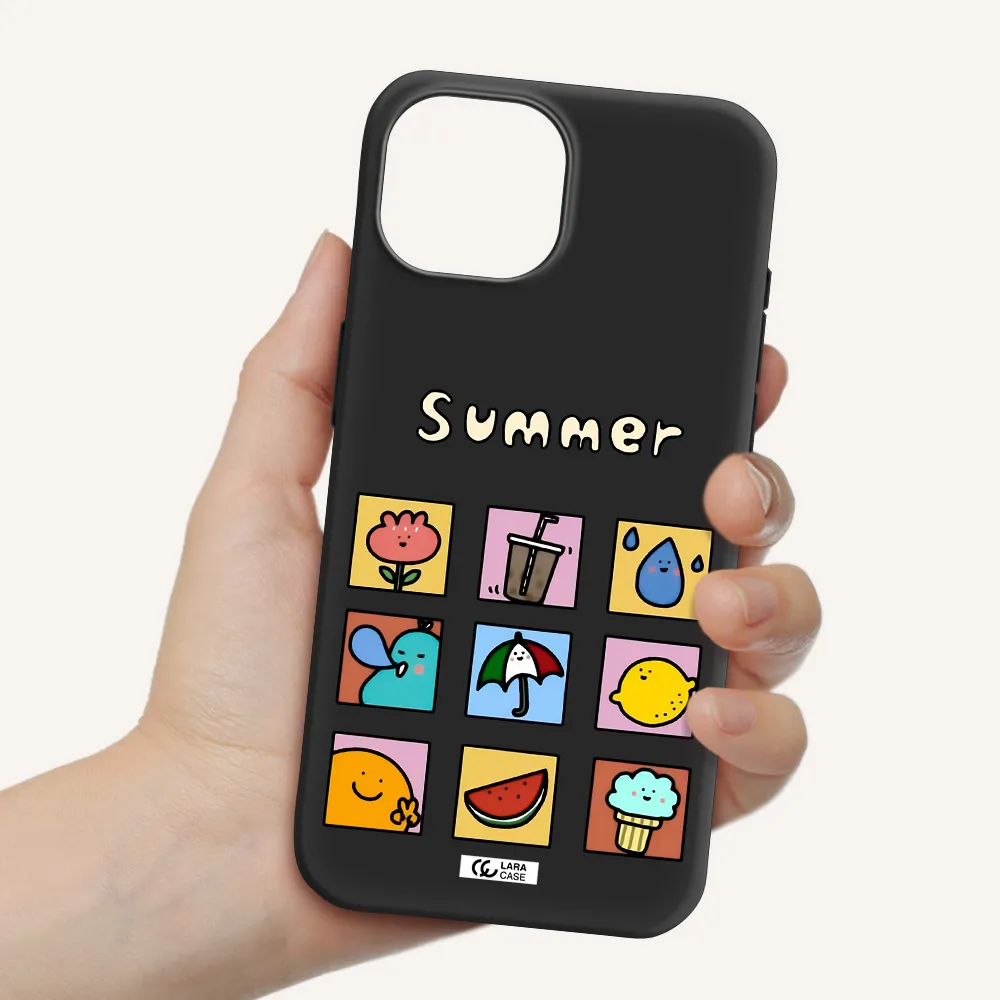 summer vibes Apple iPhone 15 Silicone black Case