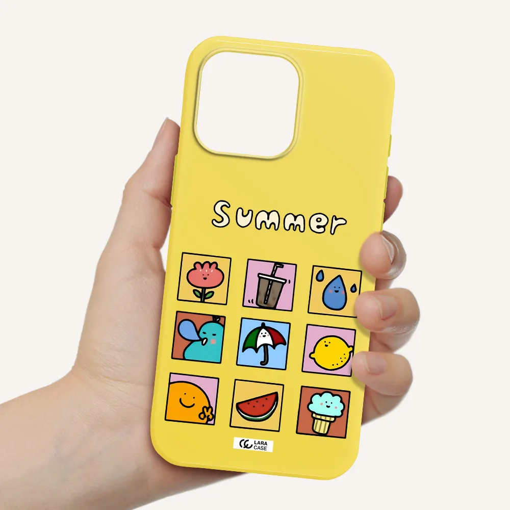 Summer Vibes Apple Iphone 16 Pro Max Silicone Canary Yellow Case