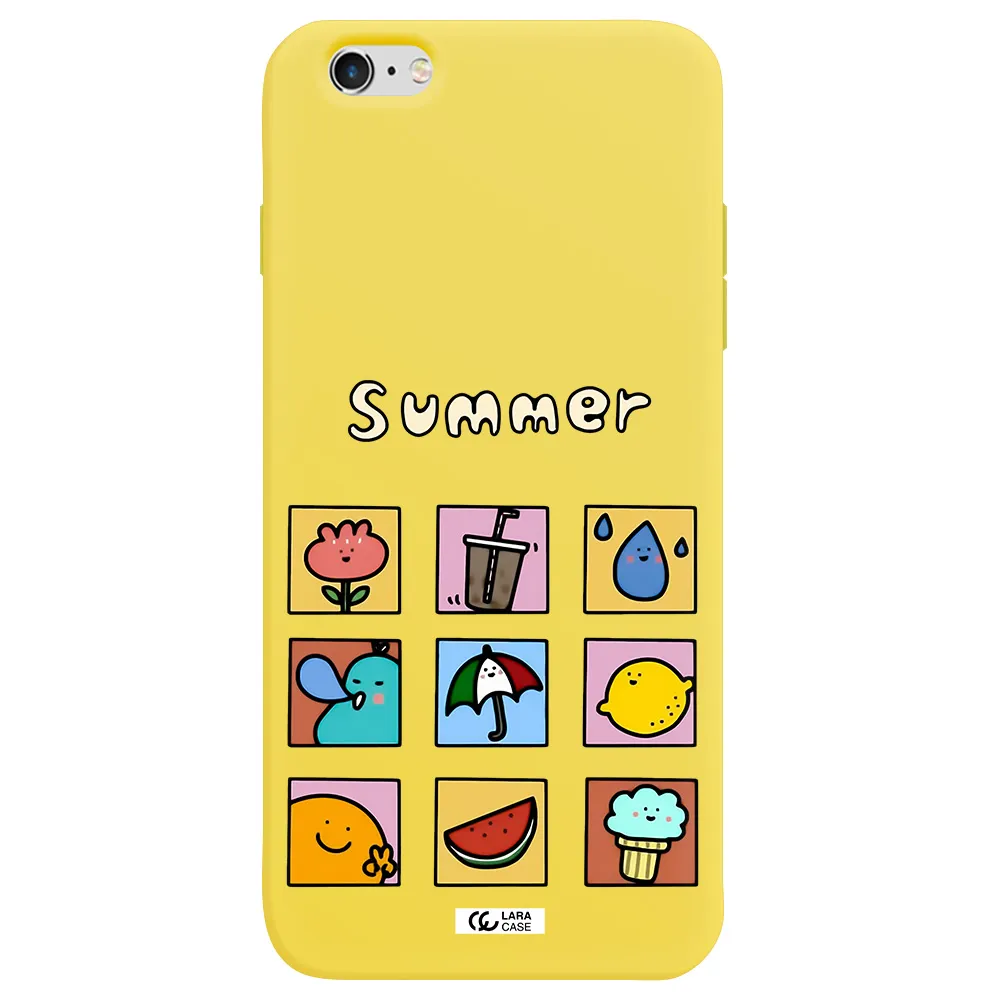 summer vibes Apple iPhone 6 plus Silicone canary yellow Case