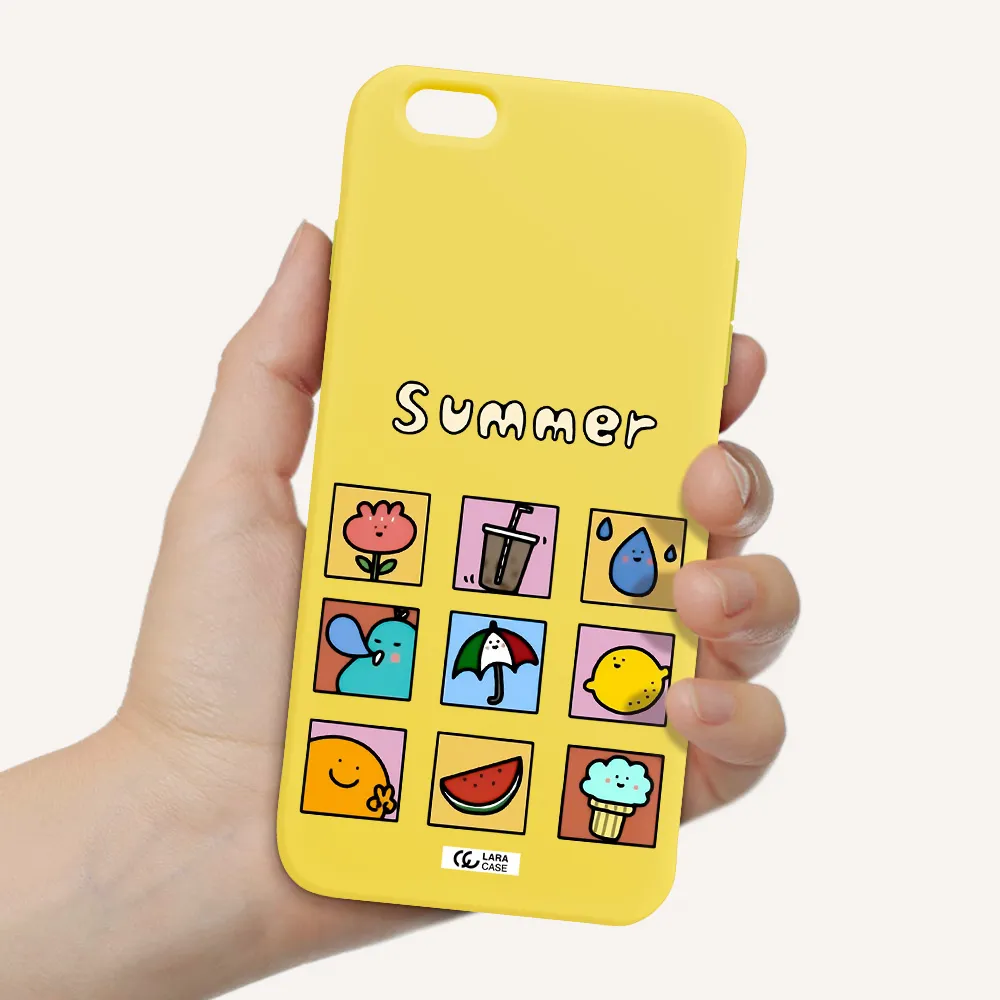 summer vibes Apple iPhone 6 plus Silicone canary yellow Case