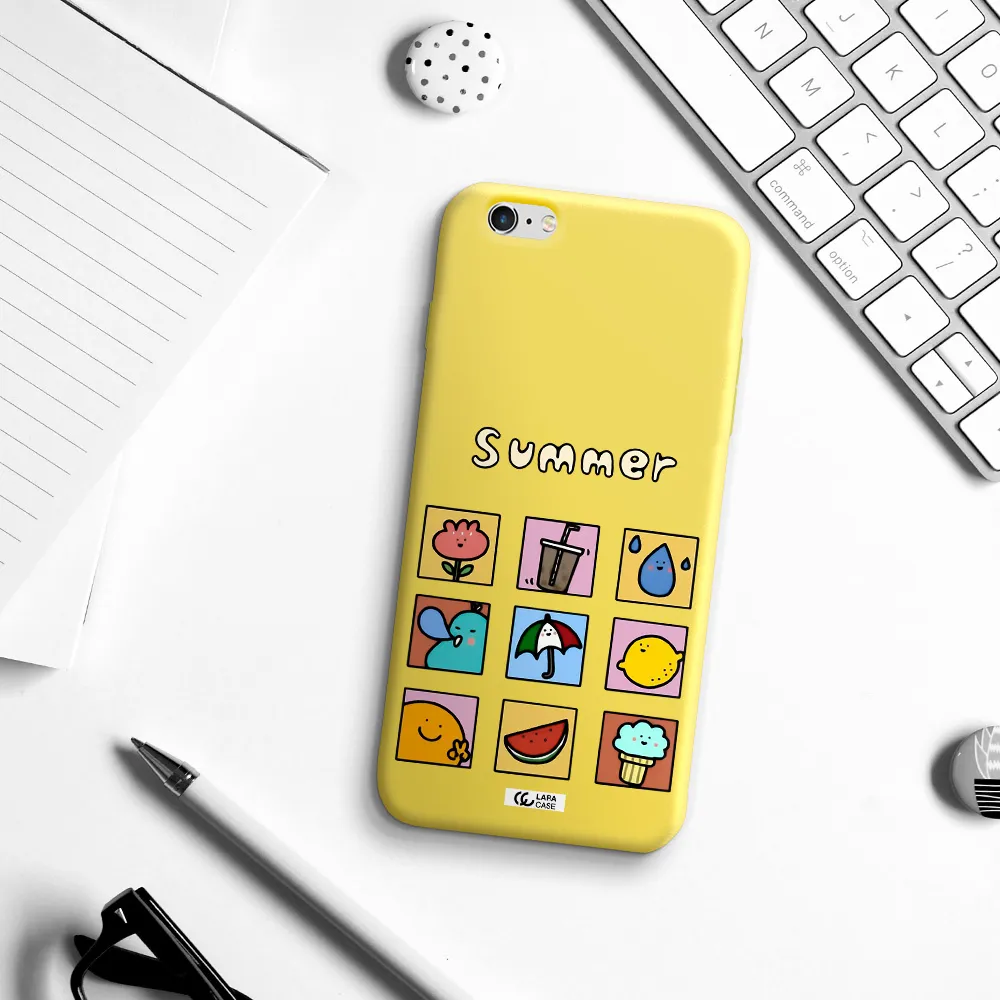 summer vibes Apple iPhone 6 plus Silicone canary yellow Case