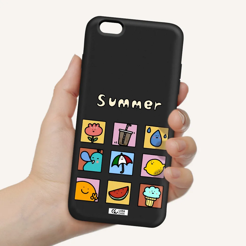 summer vibes Apple iPhone 6 s plus Silicone black Case