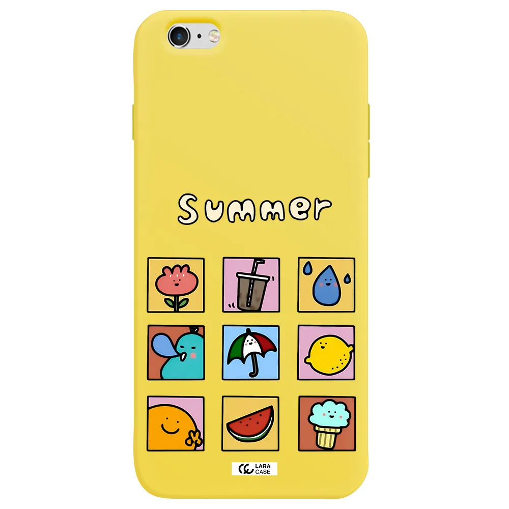 summer vibes Apple iPhone 6 s plus Silicone canary yellow Case