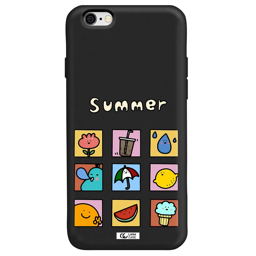 summer vibes Apple iPhone 6 Silicone black Case