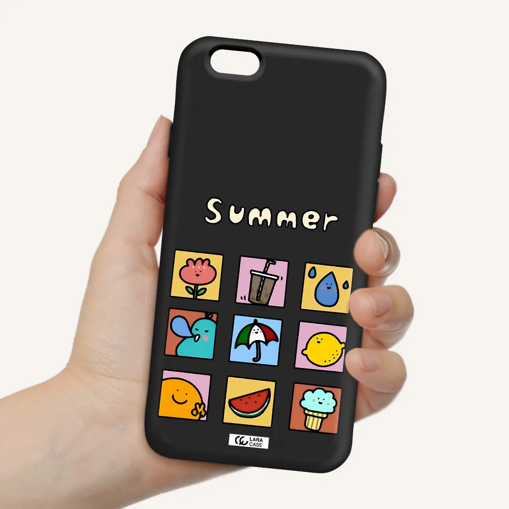 summer vibes Apple iPhone 6 Silicone black Case