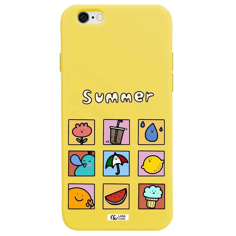 summer vibes Apple iPhone 6 Silicone canary yellow Case