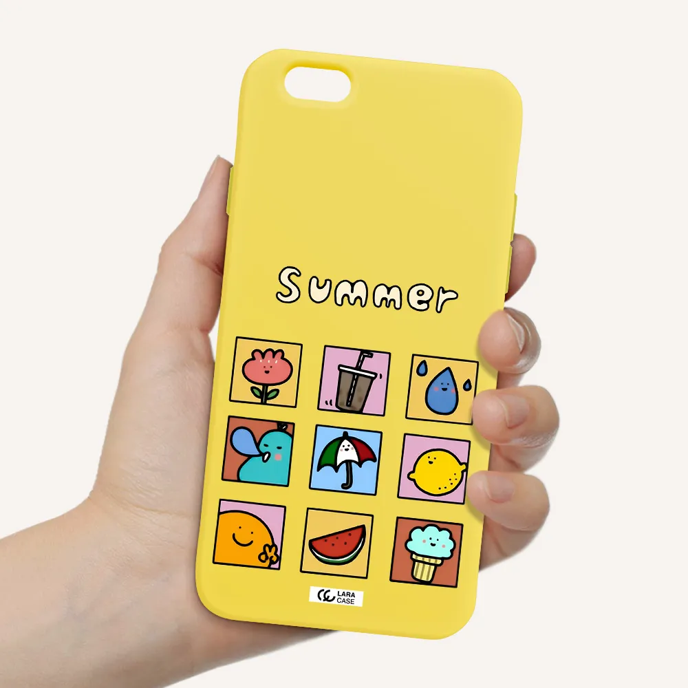 summer vibes Apple iPhone 6 Silicone canary yellow Case