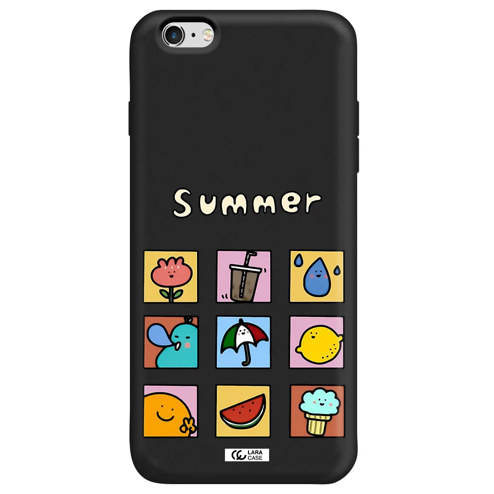 summer vibes Apple iPhone 6S Silicone black Case